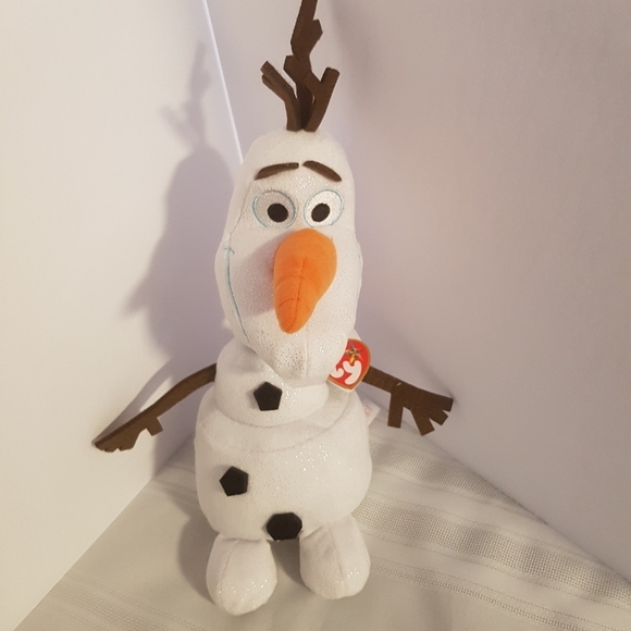 TY Olaf 10" Ty sparkly stuffy - Picture 1 of 5